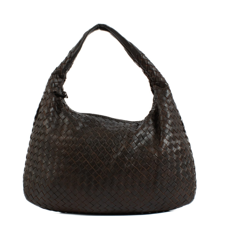 Bottega Veneta Brown Intrecciato Small Veneta Hobo Bag