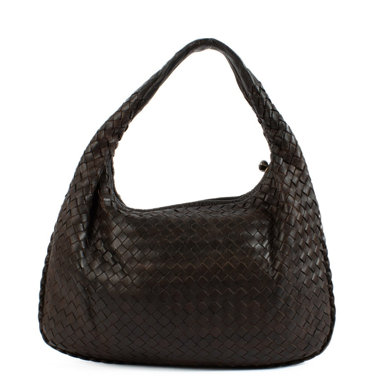 Bottega Veneta Brown Intrecciato Small Veneta Hobo Bag