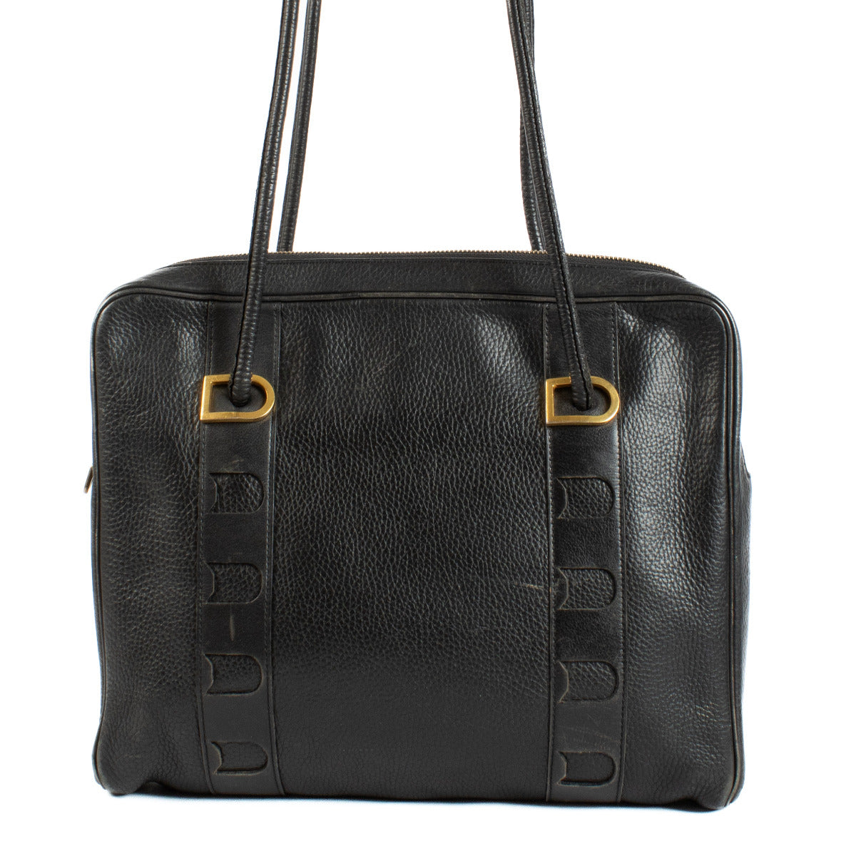 Delvaux Black Leather Margot Shoulder Bag