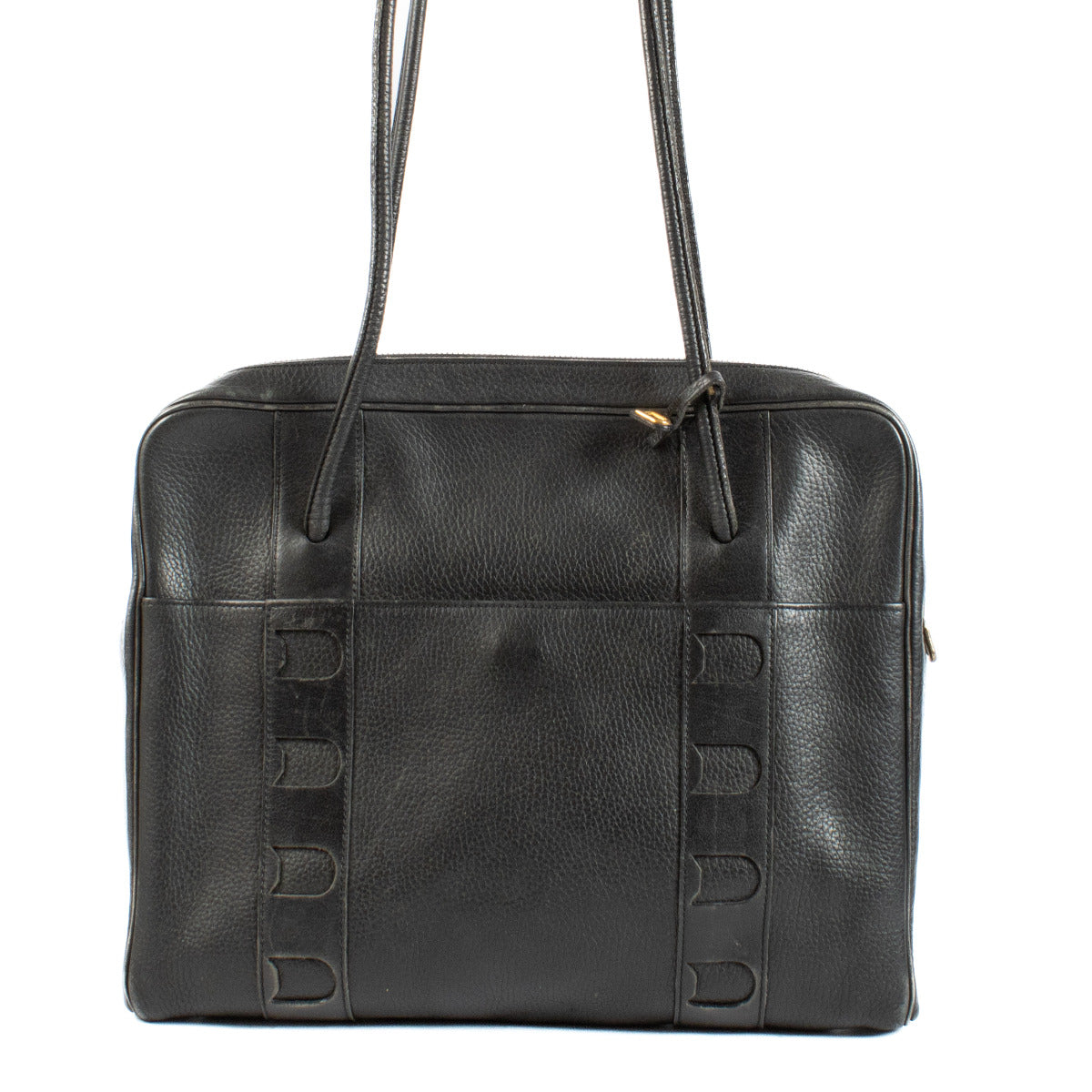 Delvaux Black Leather Margot Shoulder Bag