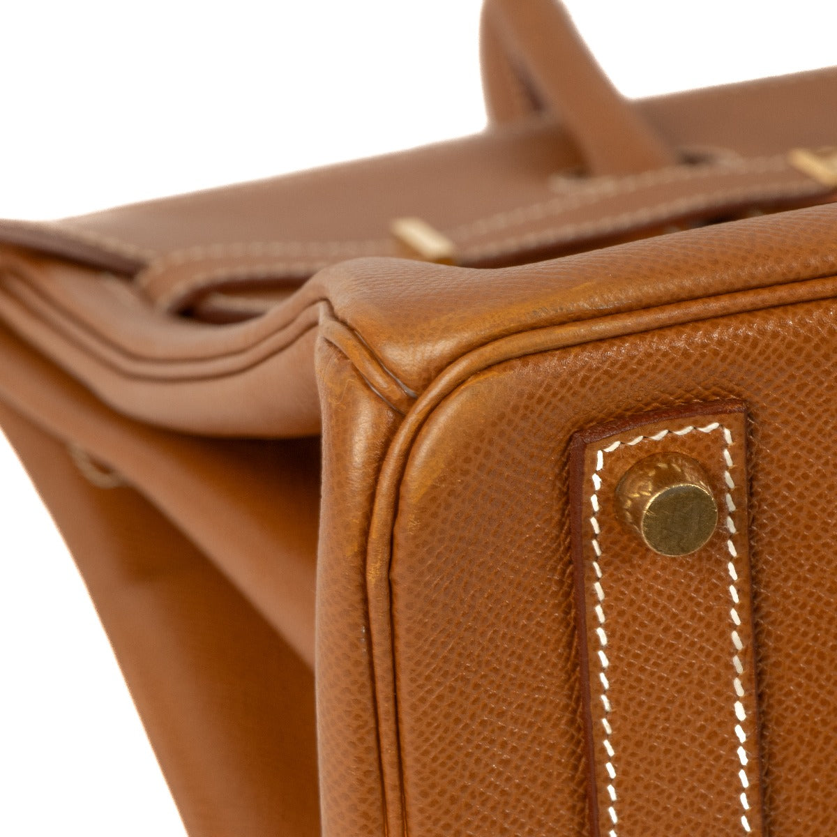 Authentic second hand vintage Hermès Haut à Courroies 32 Gold Courchevel on www.labellov.com