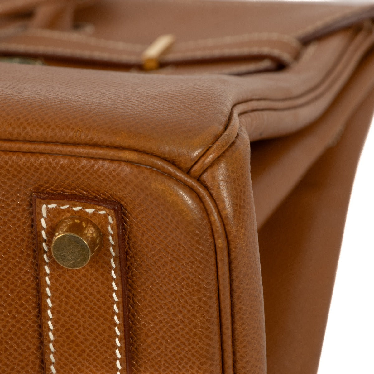 Authentic second hand vintage Hermès Haut à Courroies 32 Gold Courchevel on www.labellov.com