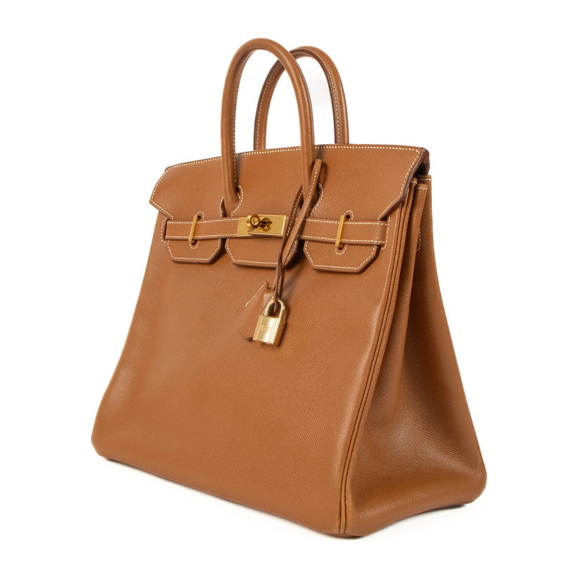 Seconde main vintage Hermès Haut à Courroies 32 Gold Courchevel