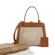 Shop 100% authentic Delvaux Brown Illusion Top Handle Bag at Labellov.com.
