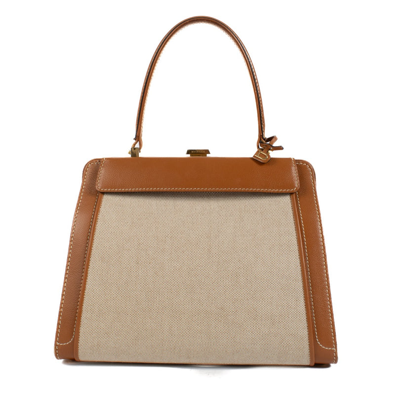 Shop 100% authentic Delvaux Brown Illusion Top Handle Bag at Labellov.com.