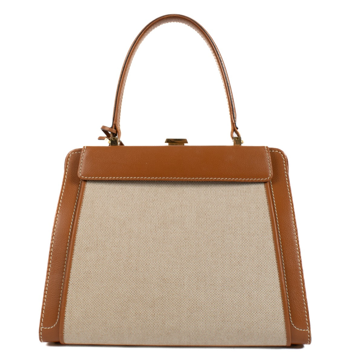 Shop 100% authentic Delvaux Brown Illusion Top Handle Bag at Labellov.com.