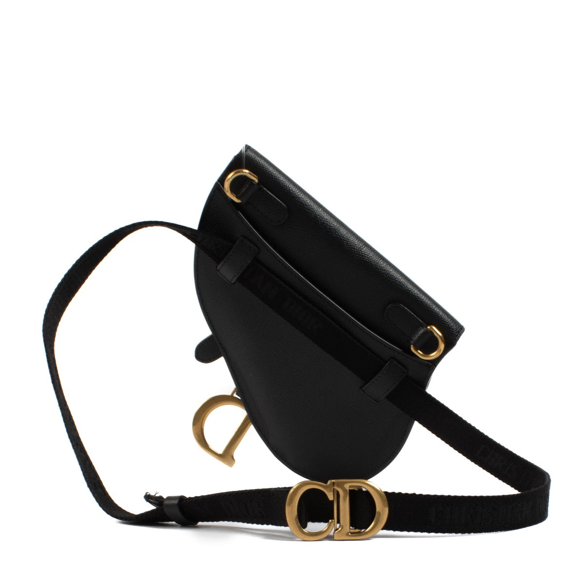 shop 100% authentic second hand Christian Dior Black Saddle Pouch Belt Bag on Labellov.com