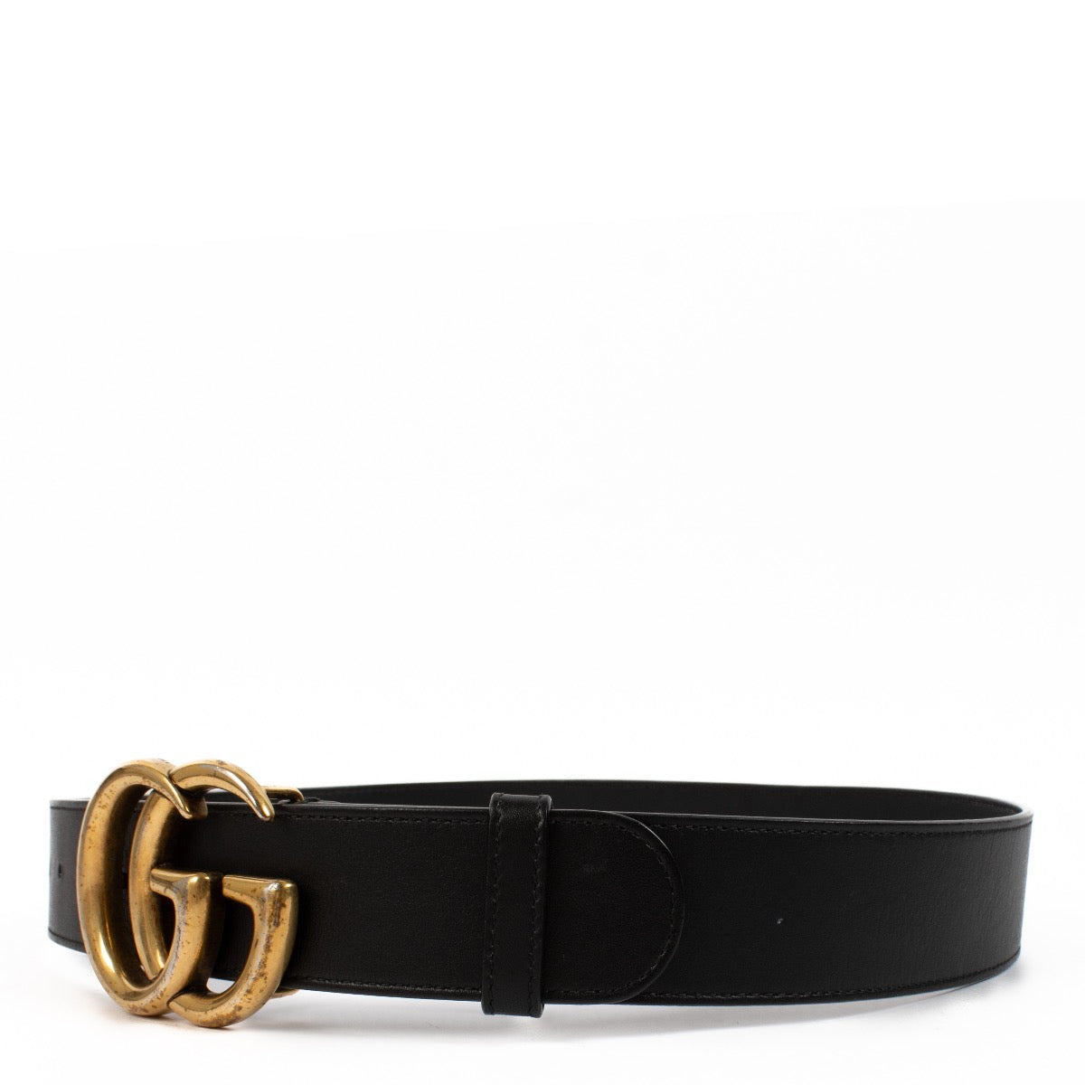 shop 100% authentic second hand Gucci Black GG Marmont Belt - Size 85 on Labellov.com