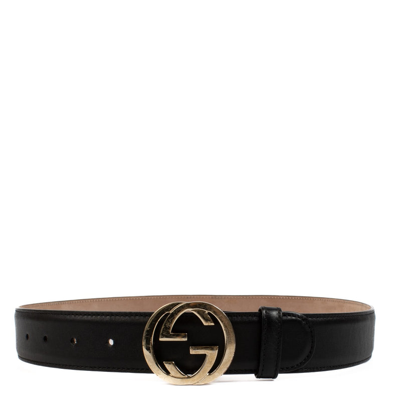 shop 100% authentic second hand Gucci Black Interlocking G Belt - Size 80 on Labellov.com
