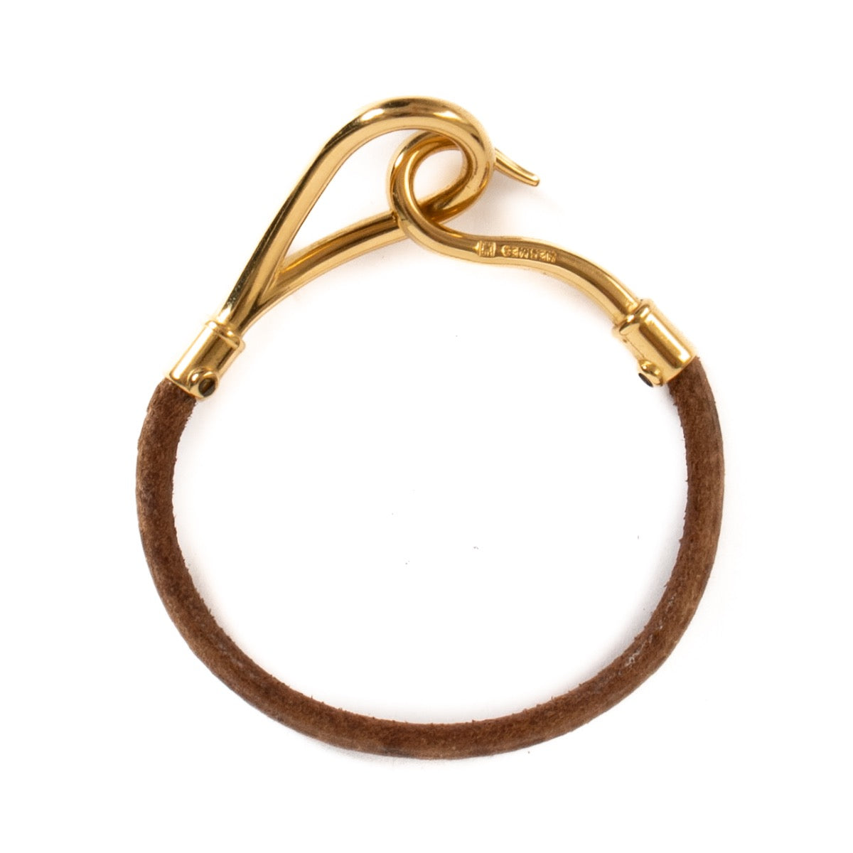 Shop 100% authentic second-hand Hermès Brown Jumbo Hook Bracelet on Labellov.com