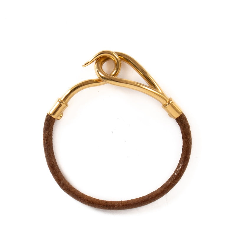 Shop 100% authentic second-hand Hermès Brown Jumbo Hook Bracelet on Labellov.com