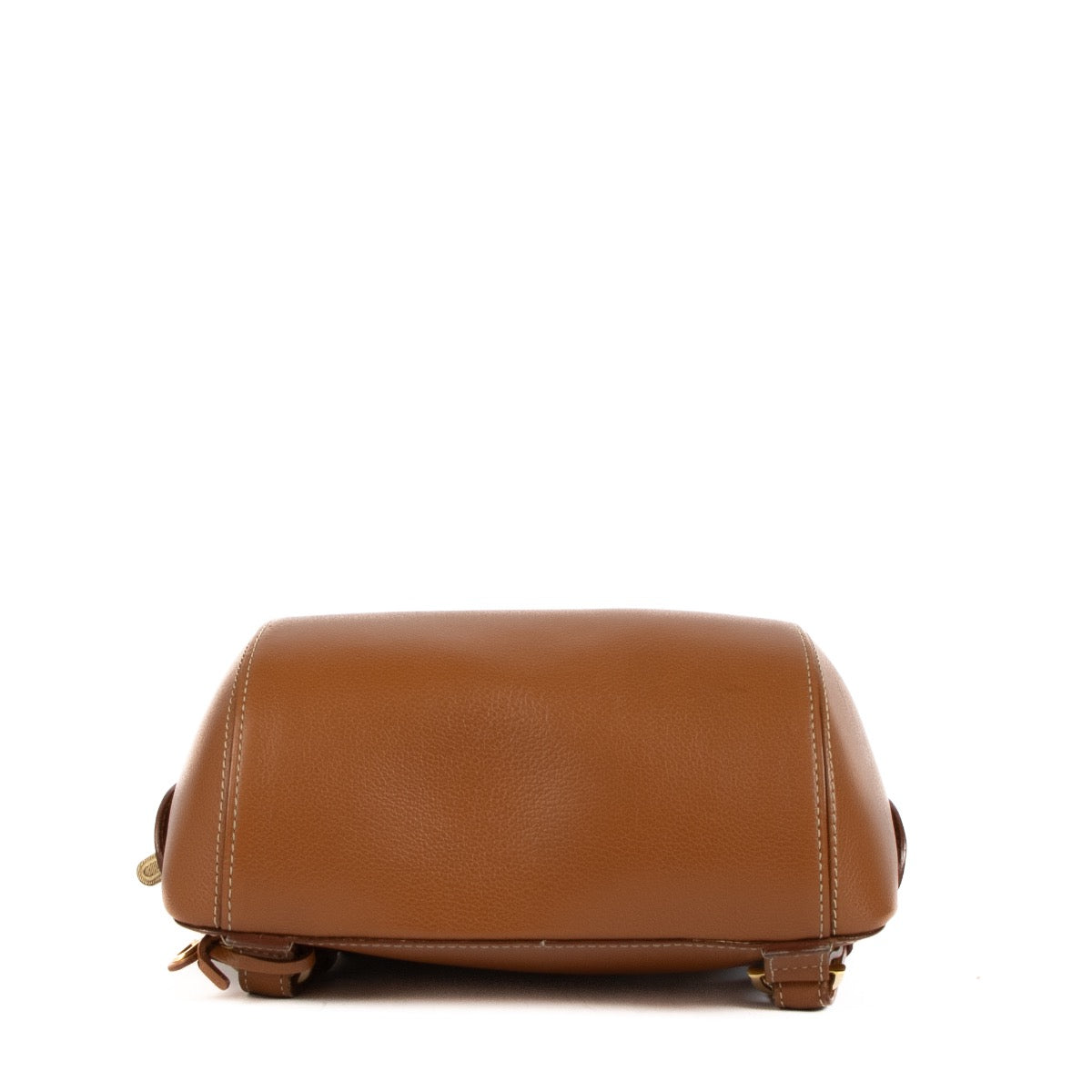 Shop vintage luxury designer second hand Delvaux Vintage Amitie Cognac Leather Backpack at Labellov.
