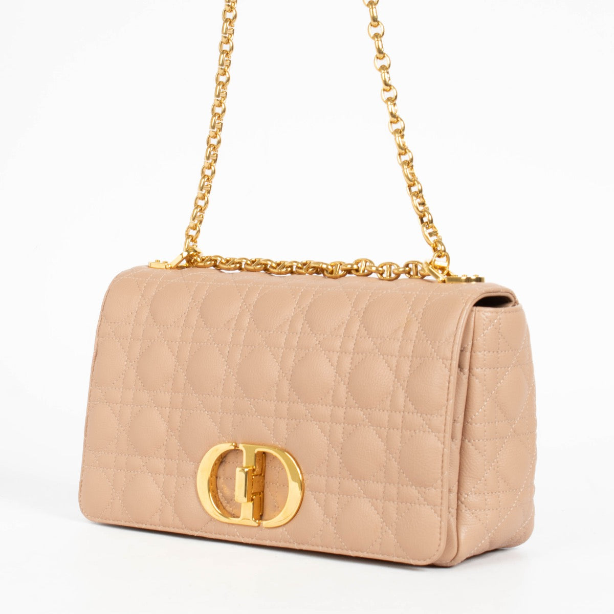 Christian Dior Powder Beige Calfskin Large Caro Bag – Labellov