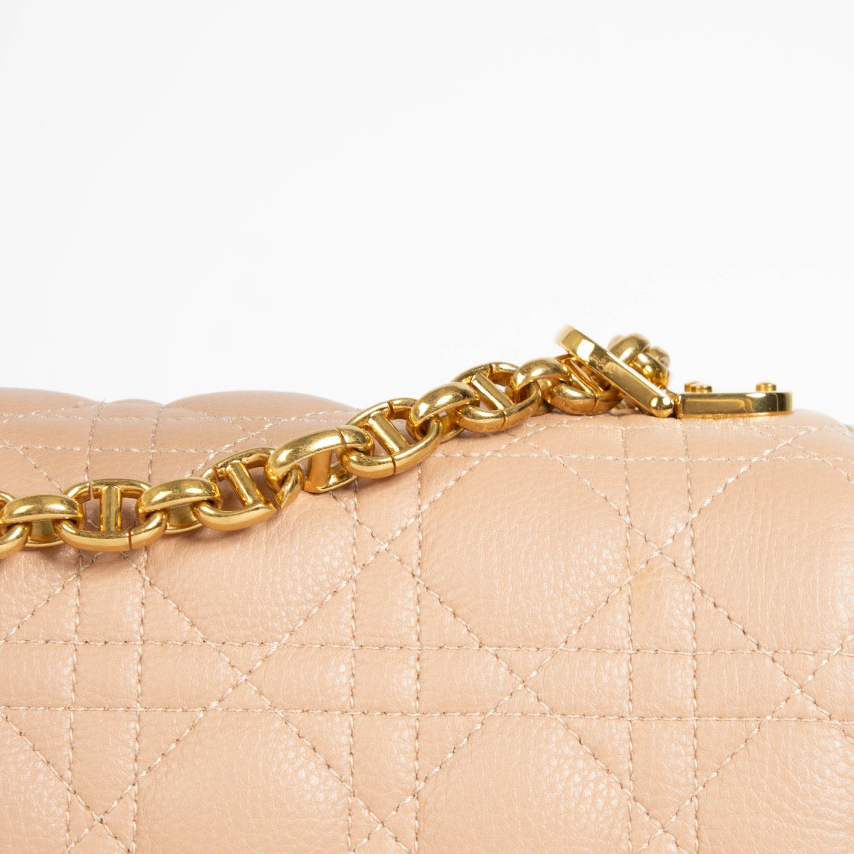 Christian Dior Powder Beige Calfskin Large Caro Bag – Labellov
