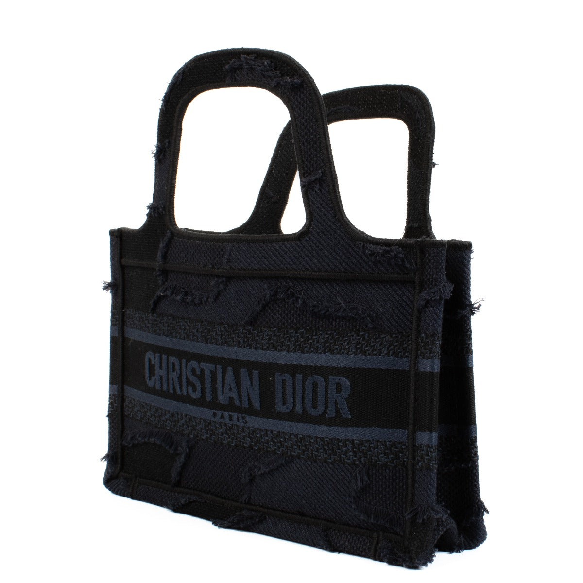 Shop safe online at Labellov in Antwerp, Brussels and Knokke this 100% authentic second hand Christian Dior Navy Blue Mini Book Tote Bag