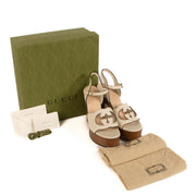 Shop 100% authentic second-hand Gucci Cream Interlocking G Platform Sandals on Labellov.com