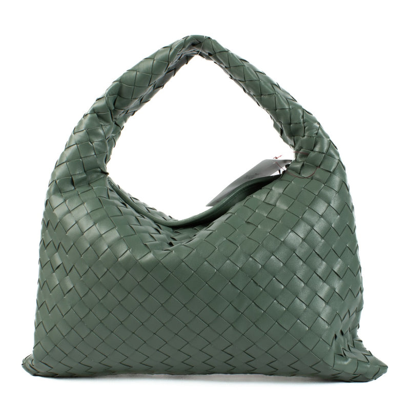 Bottega Veneta Aloe Green Intrecciato Small Hop Bag