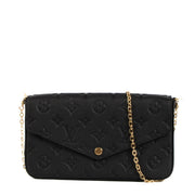 Buy this Louis Vuitton Black Empreinte Leather Pochette Felicie in very good condition safe online at Labellov.com or in Brussels, Knokke and Antwerp