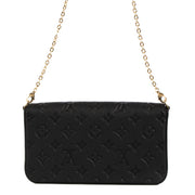 Buy this Louis Vuitton Black Empreinte Leather Pochette Felicie in very good condition safe online at Labellov.com or in Brussels, Knokke and Antwerp