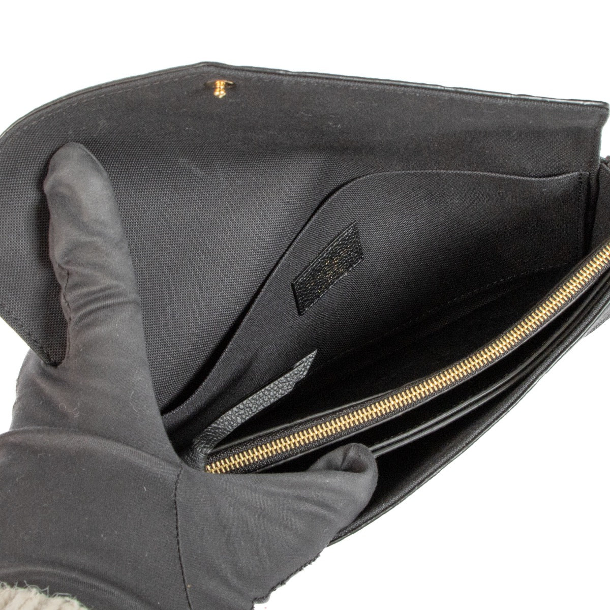 Buy this Louis Vuitton Black Empreinte Leather Pochette Felicie in very good condition safe online at Labellov.com or in Brussels, Knokke and Antwerp