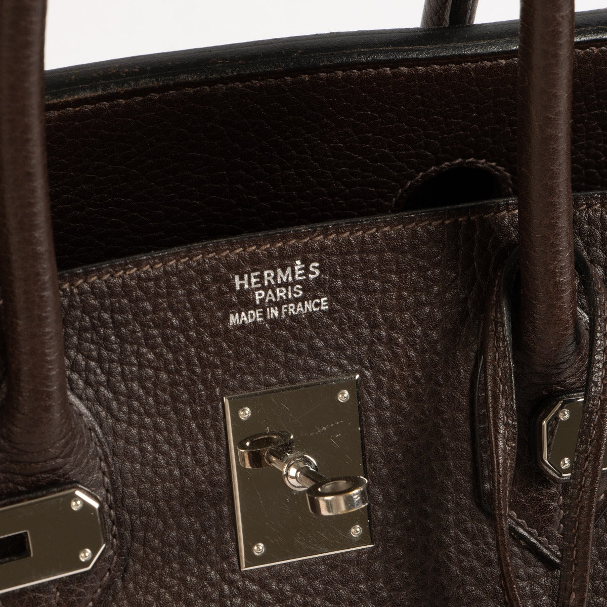 hermes birkin logo stamp detail