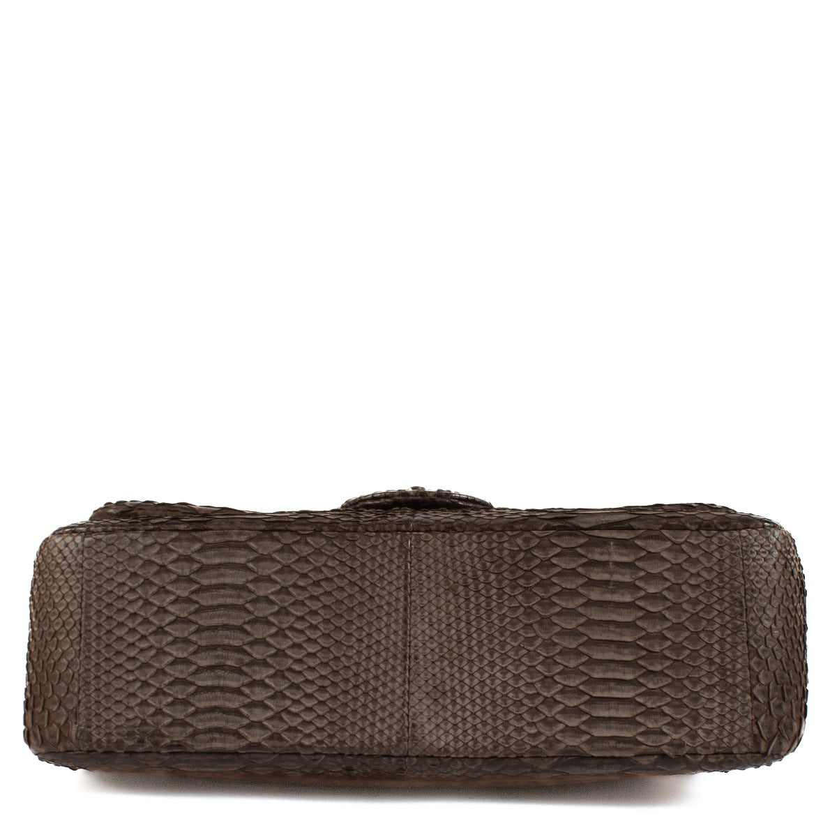 Chanel Taupe Python Large Classic Flap Bag