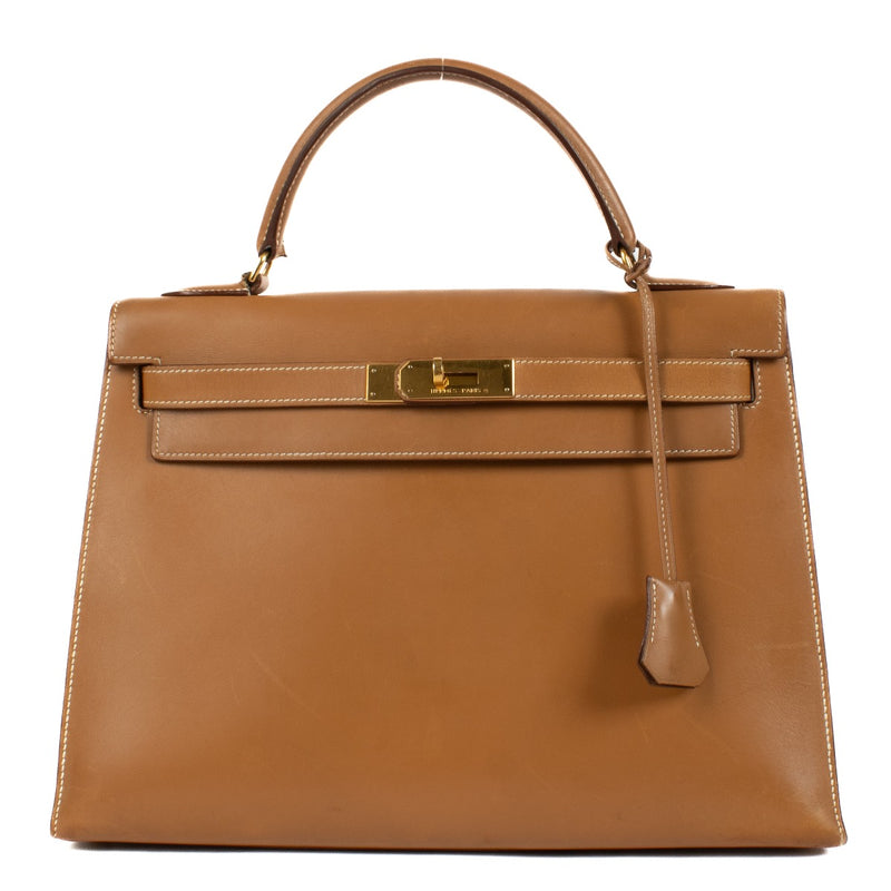 Hermès Kelly 32 Sable Naturel Chamonix GHW