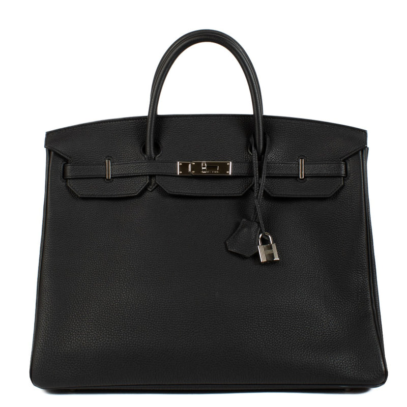 Shop authentic pre-owned second hand Hermès 2022 Birkin 40 Black Togo Palladium