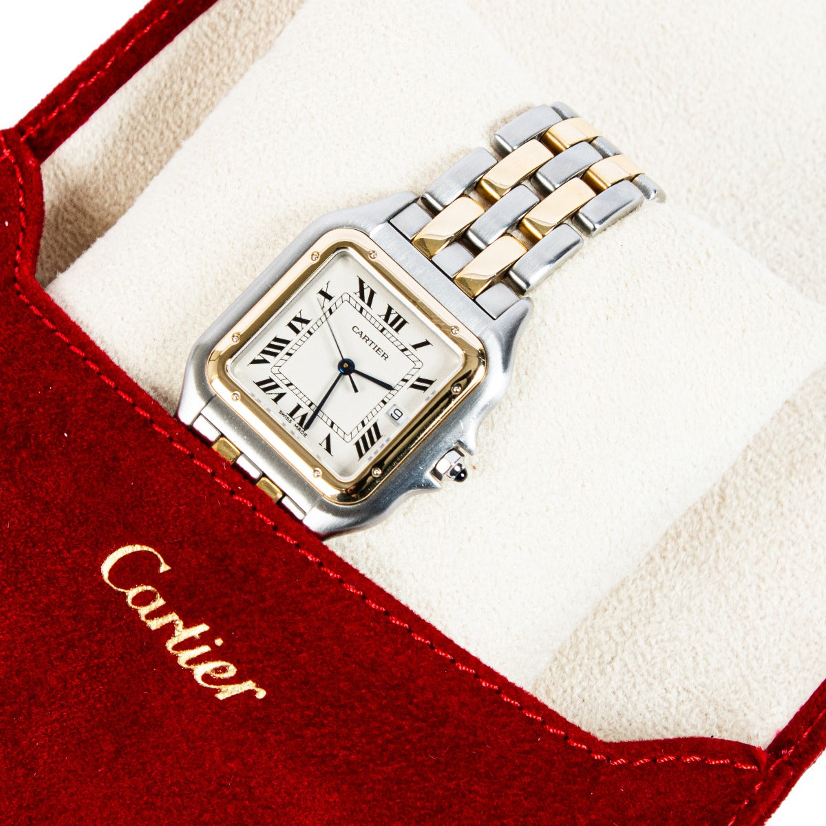 Cartier Stalen/Gouden Jumbo Panthère de Cartier Horloge