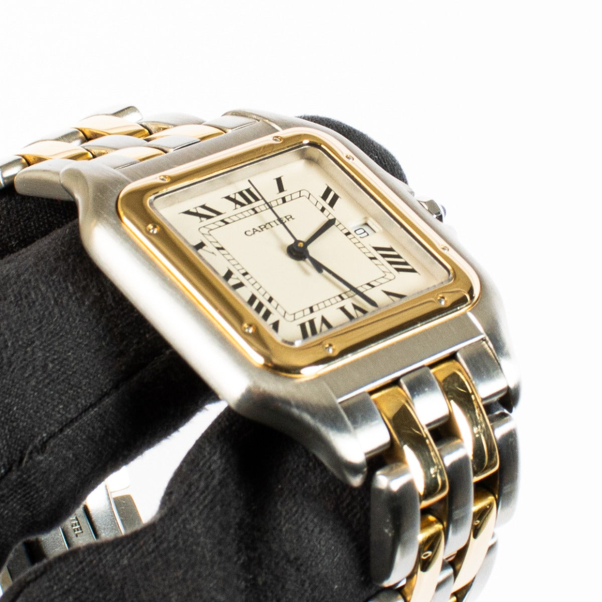 Authentic second hand vintage Cartier Steel/Gold Jumbo Panthère de Cartier Watch on www.labellov.com