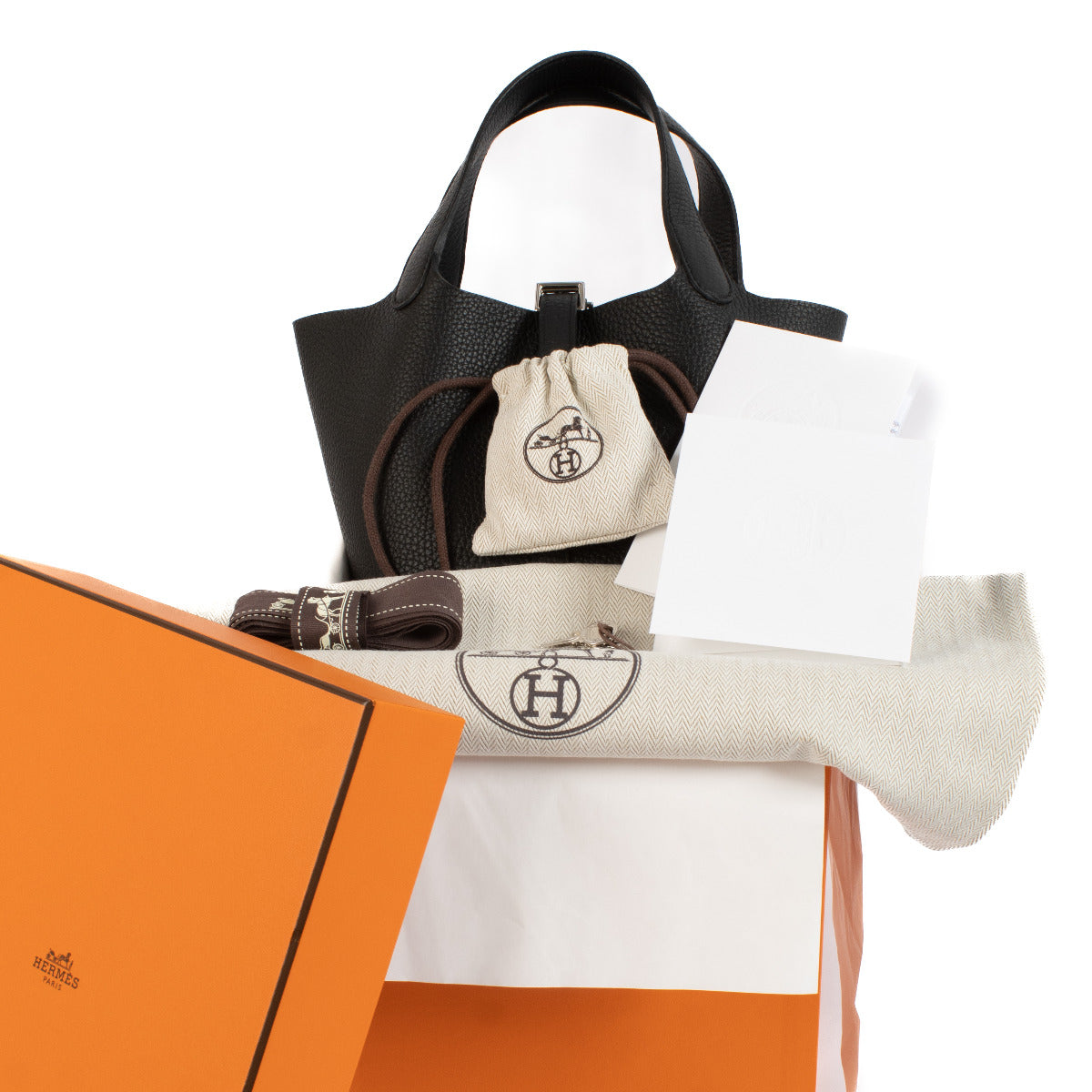Hermès Picotin 18 Black Clemence PHW