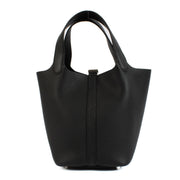 Hermès 2024 Picotin 18 Black Clemence PHW