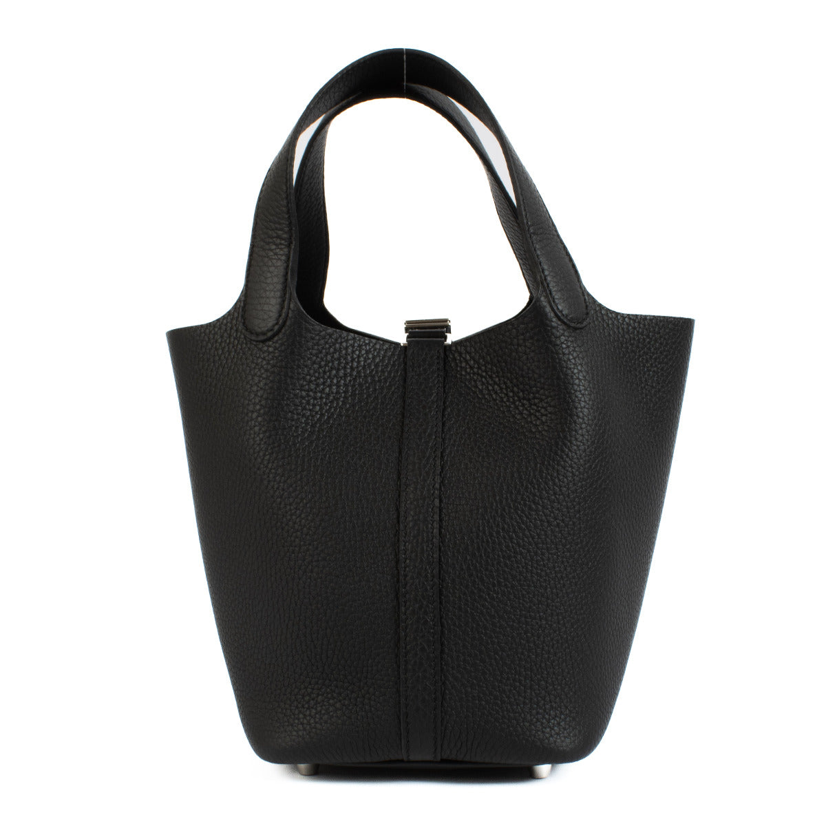 Hermès 2024 Picotin 18 Black Clemence PHW