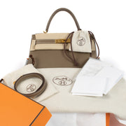 Shop authentic second hand Hermès Kelly II Sellier 28 Veau Epsom Etoupe on www.labellov.com