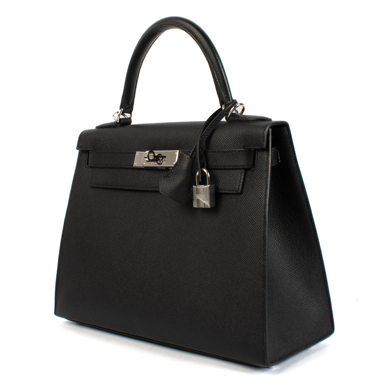 Hermès Kelly 28 Black Epsom PHW