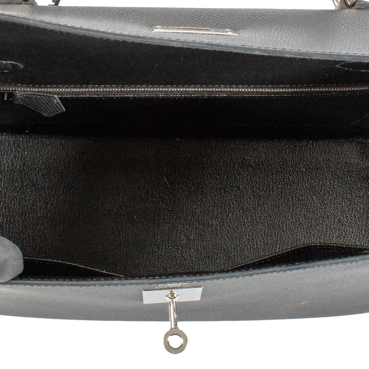 Hermès Kelly 28 Black Epsom PHW