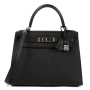 Buy Hermès Kelly 28 Black Epsom PHW at Labellov