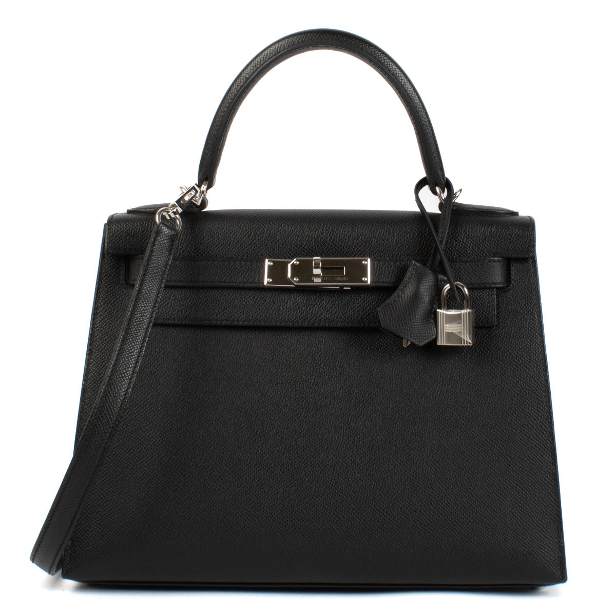 Buy Hermès Kelly 28 Black Epsom PHW at Labellov