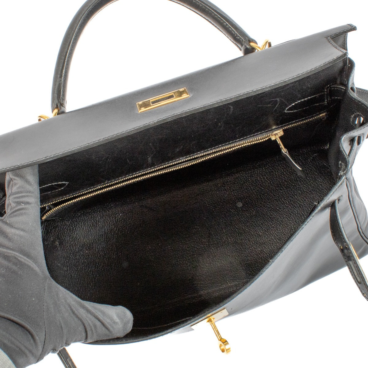 Hermès Kelly 32 Black Box GHW