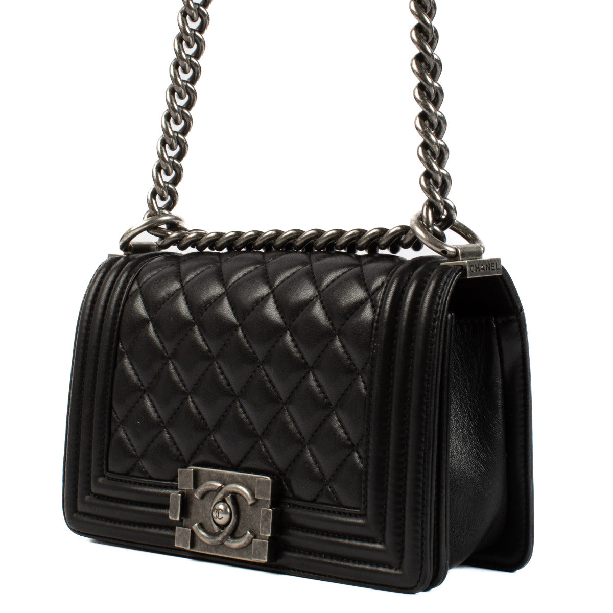 Chanel Black Calfskin Small Boy Bag