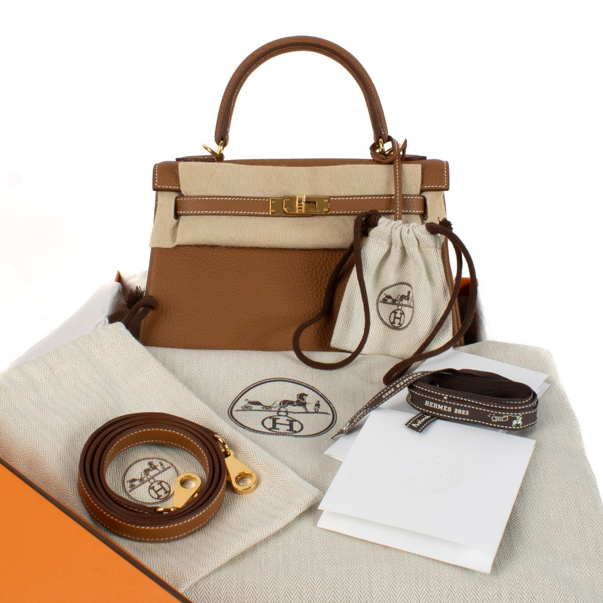 Hermès Kelly 25 Gold Togo GHW