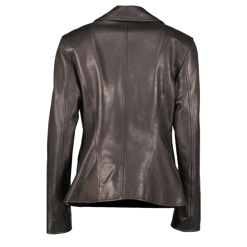 Shop authentic second hand Alexander Wang Black Leather Biker Coat - Size US 8 on Labellov.com