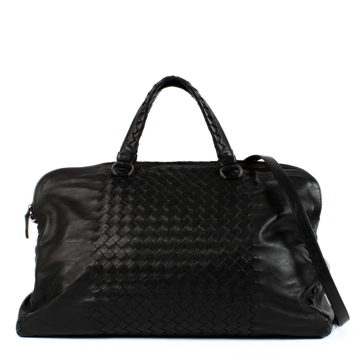 Bottega Veneta Black Intrecciato Tote Bag
