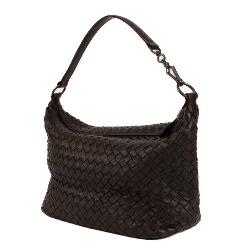 shop 100% authentic second hand Bottega Veneta Brown Intrecciato Shoulder Bag on Labellov.com