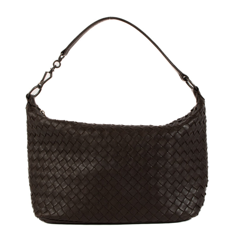 shop 100% authentic second hand Bottega Veneta Brown Intrecciato Shoulder Bag on Labellov.com