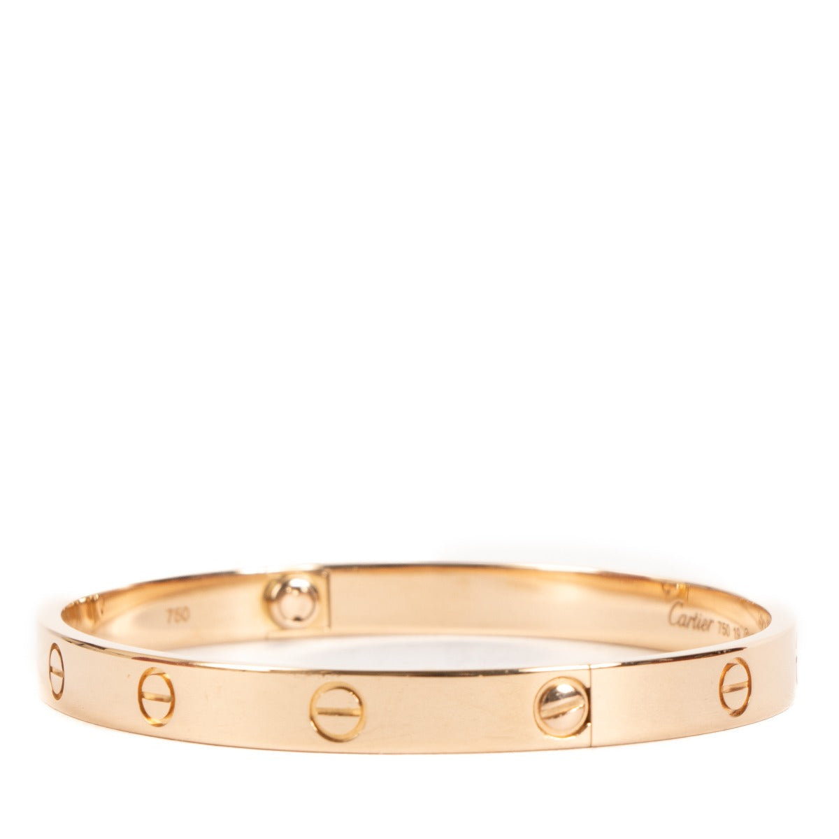 Authentic second hand vintage Cartier Rose Gold LOVE Bracelet on www.labellov.com