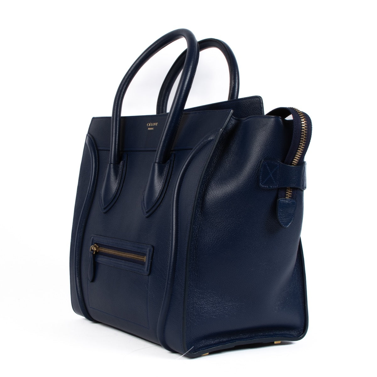 shop 100% authentic second hand Celine Navy Blue Leather Mini Luggage Bag on Labellov.com