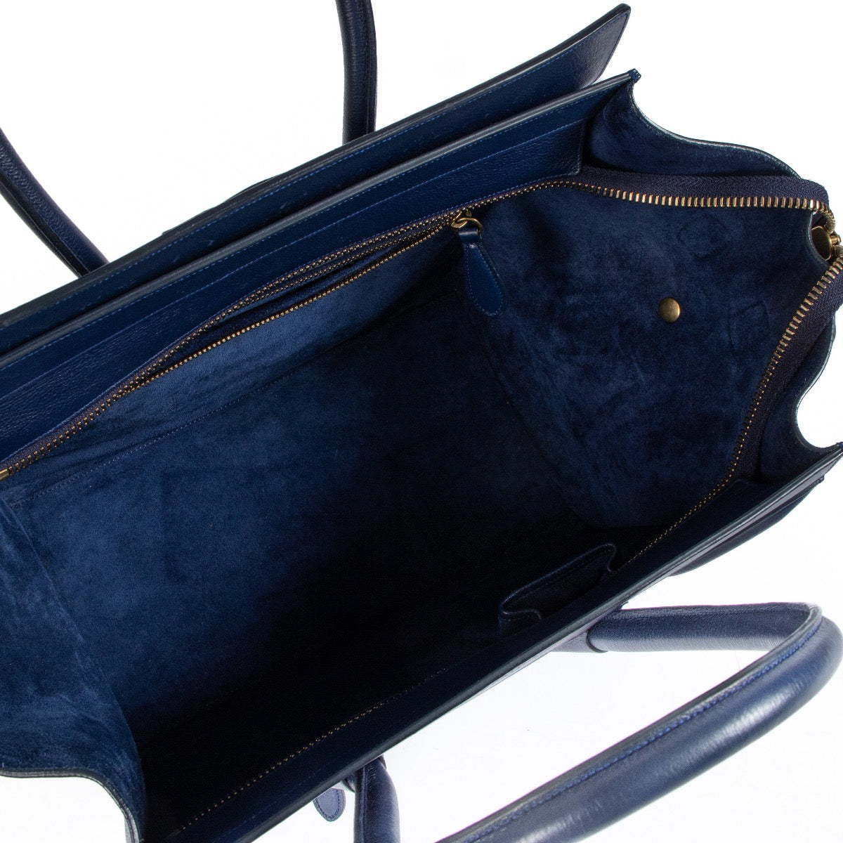 shop 100% authentic second hand Celine Navy Blue Leather Mini Luggage Bag on Labellov.com
