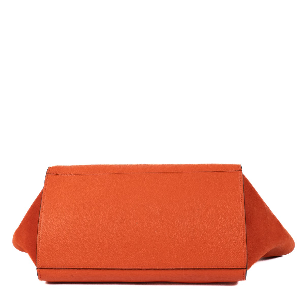 Sac trapèze moyen Celine en cuir/daim orange