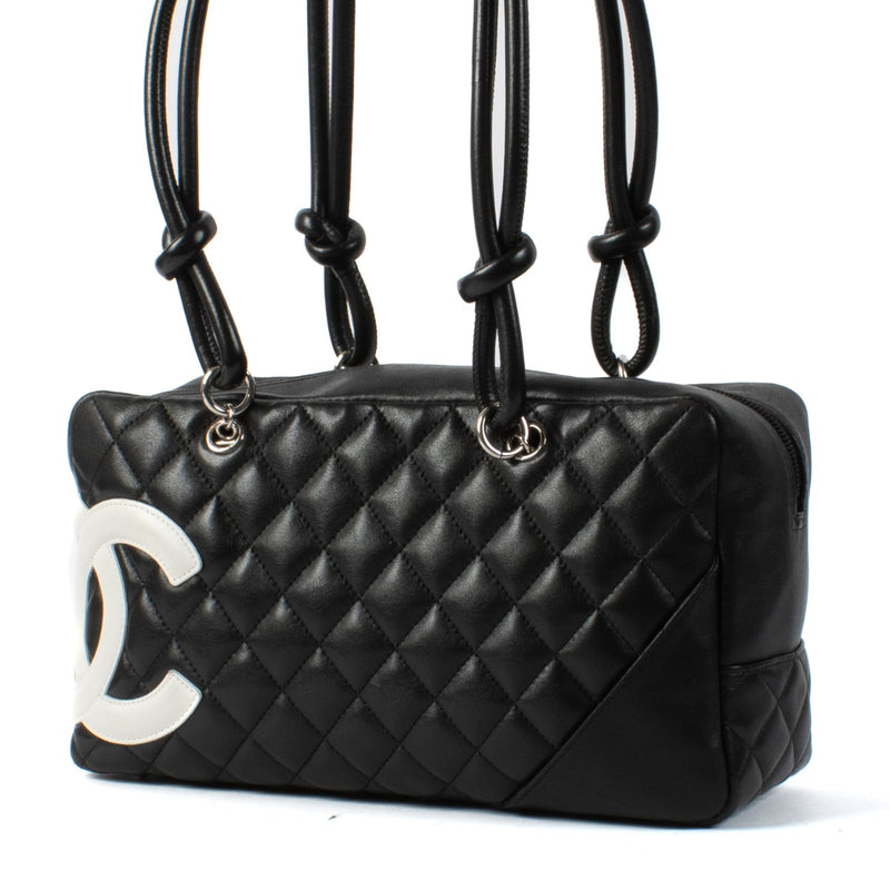 Chanel Black Cambon Line Bowling Bag